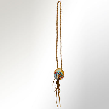 American Darling ADJWM101D Hand Painted Braided Genuine Leather Jewelry Necklace